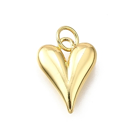 Латунные подвески, сердце прелести, с целью перехода в кольце, без свинца и без кадмия, стойки покрытие, долговечный
