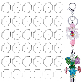 100 pièces de perles en acrylique transparentes en forme de croix, Accessoires acryliques pour stylos à perles, pour la fabrication de stylos personnalisés.