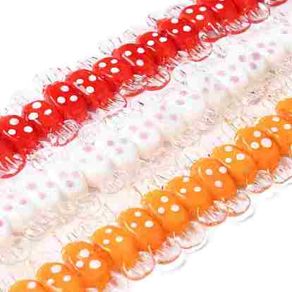 Handmade Lampwork Beads, Bumpy, Candy with Spot