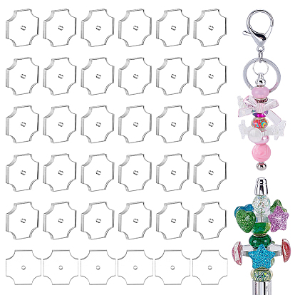 100 pièces de perles en acrylique transparentes en forme de croix, Accessoires acryliques pour stylos à perles, pour la fabrication de stylos personnalisés.