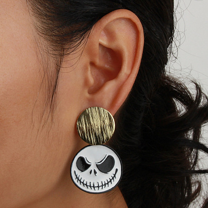 Skull Pendant Earrings - Halloween Style, Fashionable, Unique.