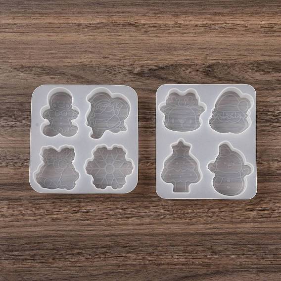 Рождественские темы силиконовые формы для свечей своими руками, формы для литья смолы, для уф-смолы, изготовление ювелирных изделий из эпоксидной смолы