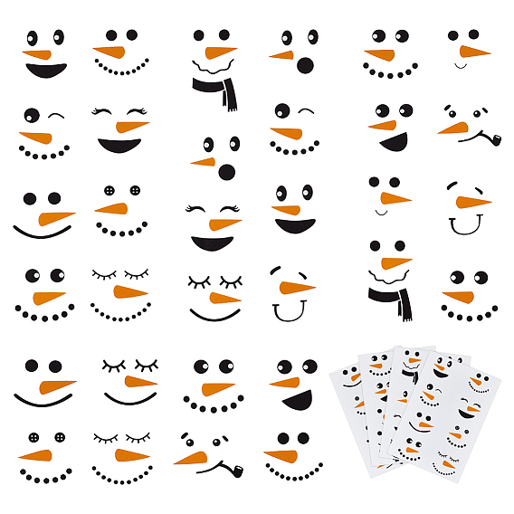 Декоративные наклейки из ПВХ, снеговик