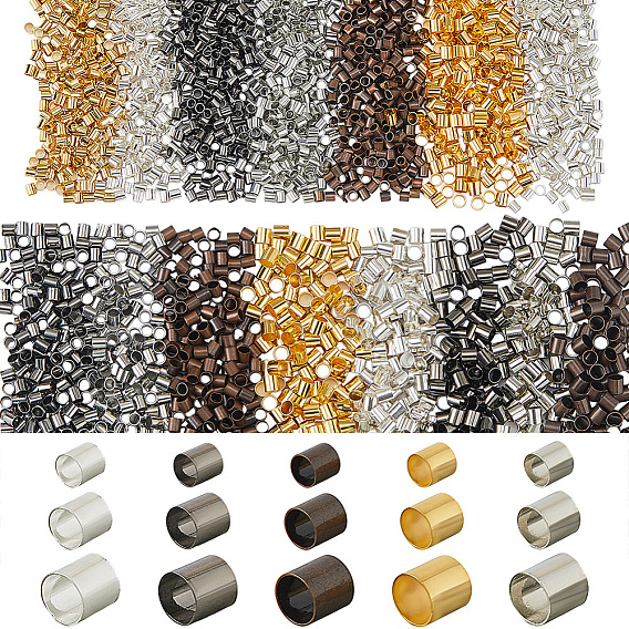 4500 шт. 15 стили латунные бусины, без кадмия и без свинца, трубка