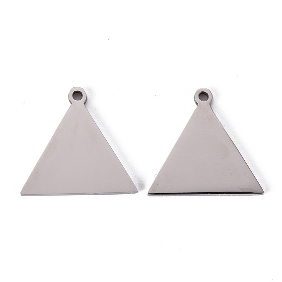 201 Stainless Steel Pendants, Laser Cut, Triangle