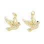 Pendentifs en laiton zircon cubique micro pavé noir, charmes d'oiseaux, plaqué longue durée, crémaillère plaquage, sans plomb et sans cadmium