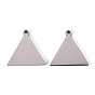 201 Stainless Steel Pendants, Laser Cut, Triangle