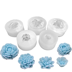 DIY Silicone Candle Molds, for Scented Candle Making, 3D Flower