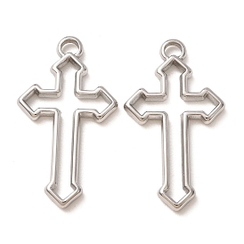 304 Stainless Steel Pendants, Cross Charms