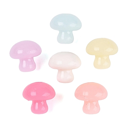 Imitation Jelly Plastic Beads, Mushroom