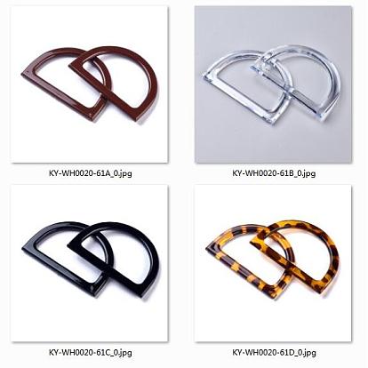 Plastic D Shape Purse Handle, for Bag Handles Replacement Accessories