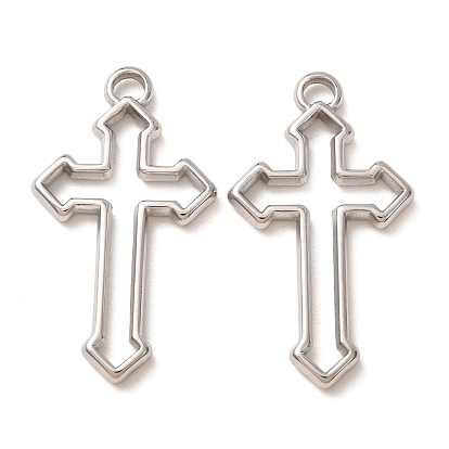 304 Stainless Steel Pendants, Cross Charms