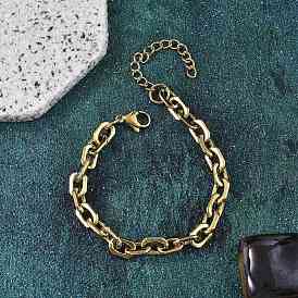 304 женские браслеты-цепочки из нержавеющей стали, ионное покрытие (ip)