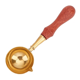 Stainless Steel Wax Sticks Melting Spoon, with Wooden Handle