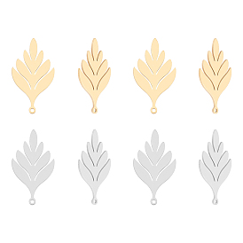 201 Stainless Steel Pendants, Leaf