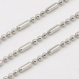 304 Stainless Steel Ball Chains, Decorative Ball Beaded Chain, 1.5mm