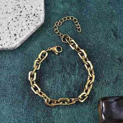 304 женские браслеты-цепочки из нержавеющей стали, ионное покрытие (ip)