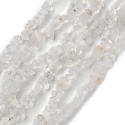 Natural Quartz Crystal Beads Strands, Rock Crystal Beads, Chip