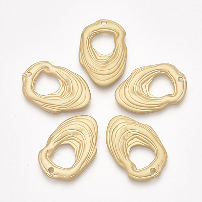 Smooth Surface Alloy Pendants, Oval