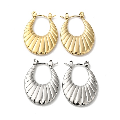 304 толстые серьги-кольца из нержавеющей стали для женщин, круассан