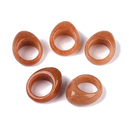 Кольца из натурального красного авантюрина для унисекс., слеза