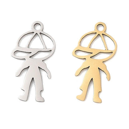 201 подвески из нержавеющей стали, очарование мальчика, лазерная резка