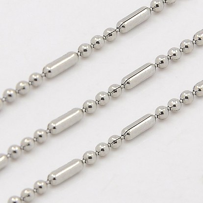 304 Stainless Steel Ball Chains, Decorative Ball Beaded Chain, 1.5mm