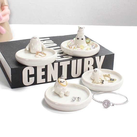 Керамическая тарелка для украшений, лоток для хранения колец, , Серьги