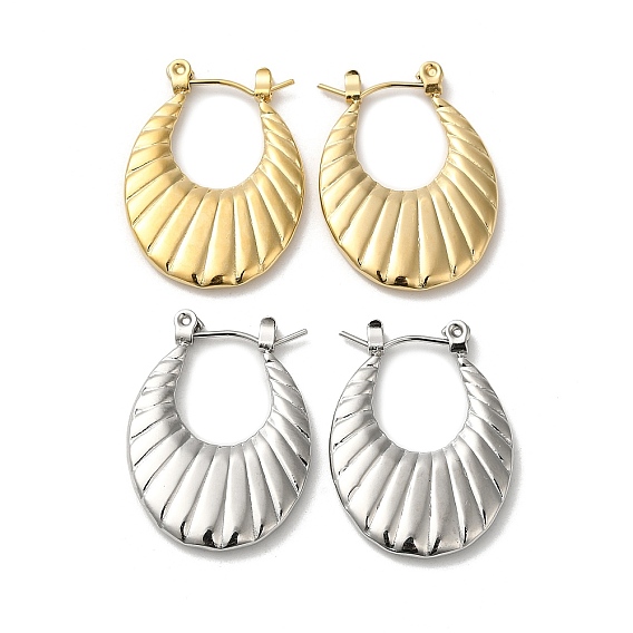 304 толстые серьги-кольца из нержавеющей стали для женщин, круассан