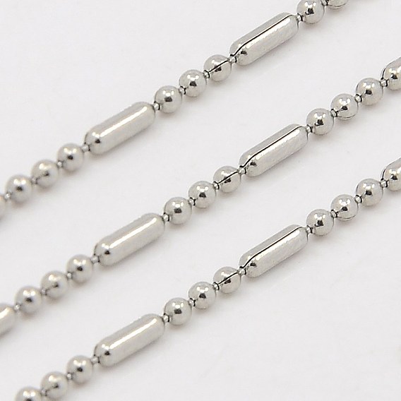 304 Edelstahl-Kugelketten, dekorative Kugel Perlen-Kette, 1.5 mm