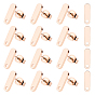 12Pcs 304 Stainless Steel Stud Earring Findings, with Loop and Flat Plate, Ear Nuts/Earring Backs, Oval