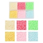 4800Pcs 6 Colors 12/0 Imitation Jade Glass Seed Beads, Opaque Colours Luster, Round