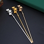 Alloy Hair Stick Findings, Flower