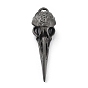 Tibetan Style Alloy Pendant, Frosted, Bird Skull