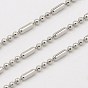 304 Edelstahl-Kugelketten, dekorative Kugel Perlen-Kette, 1.5 mm