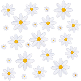 40 шт. 4 стили полиэстер вышивка нить приклеивание/пришивание заплаток, аппликации из ткани, маргаритка