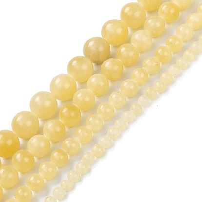 Природный Топаз нефрита бисер нитей, круглые