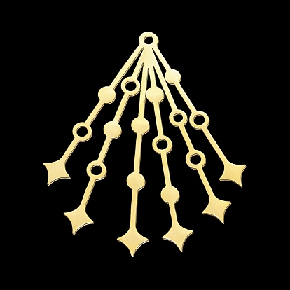 Ion Plating(IP) 201 Stainless Steel Pendants, Laser Cut, Star