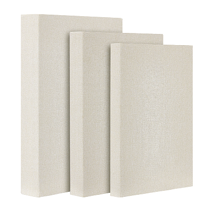3Pcs 3 Sizes Book Shaped Burlap Cloth Packing Boxes, Home Living Bookshelf Prop Display Decorations