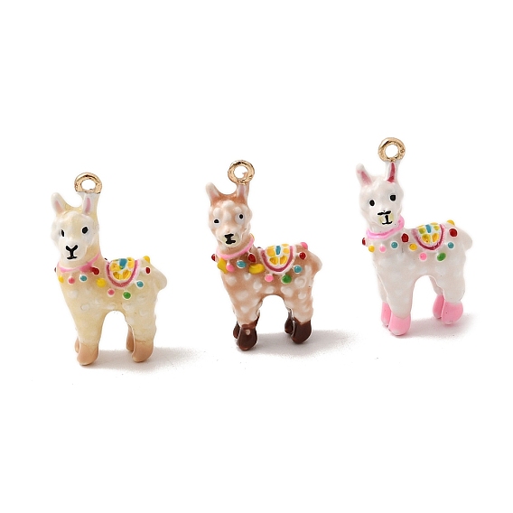 Подвески из эмали и сплава, альпака прелести, долговечный, золотые