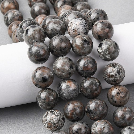 Натуральный флуоресцентный сиенитовый камень (светящийся в ультрафиолетовом свете) бусины нити, круглые