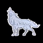 Силиконовые формы для украшения волка своими руками с луной и деревом, форма для литья смолы, для diy уф смолы, поделка из эпоксидной смолы