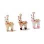 Подвески из эмали и сплава, альпака прелести, долговечный, золотые
