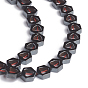 Non-magnetic Synthetic Hematite Beads Strands, Bead Frames, Hexagon with Heart