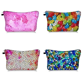 Polyester Cosmetic Pouches, Waterproof Clutch Bag, Toilet Bag for Women