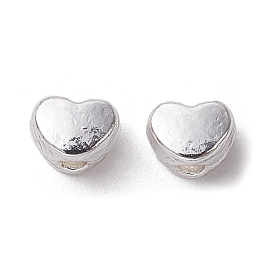 Alloy Spacer Beads, Long-Lasting Plated, Heart