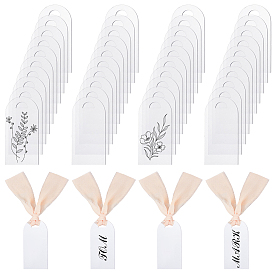 45шт. акриловые карточки для рассадки на стол, таблички с надписями на свадебных сиденьях, с полиэфирной лентой