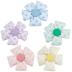 10шт. 5 цвета полиэстер цветок, украшения для шитья своими руками