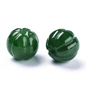 Colgantes de jade myanmar natural tallado con tema de otoño/jade birmano, teñido, calabaza