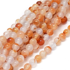 Pierre gemme agate naturelle, teints et chauffée, ronde